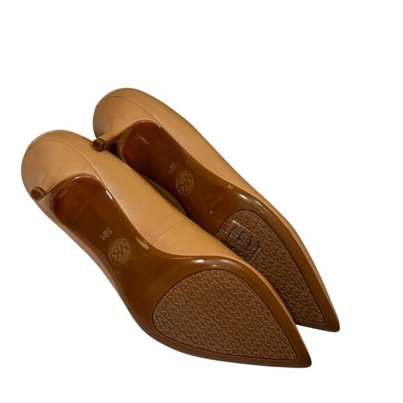 Michael Kors Women’s Nude/Tan Leather Flex Kitten Pump Heels - 8.5 New - Picture 6 of 7